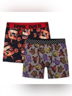 Five Nights at Freddys Mens Boxer Briefs 2-Pack FNAF New